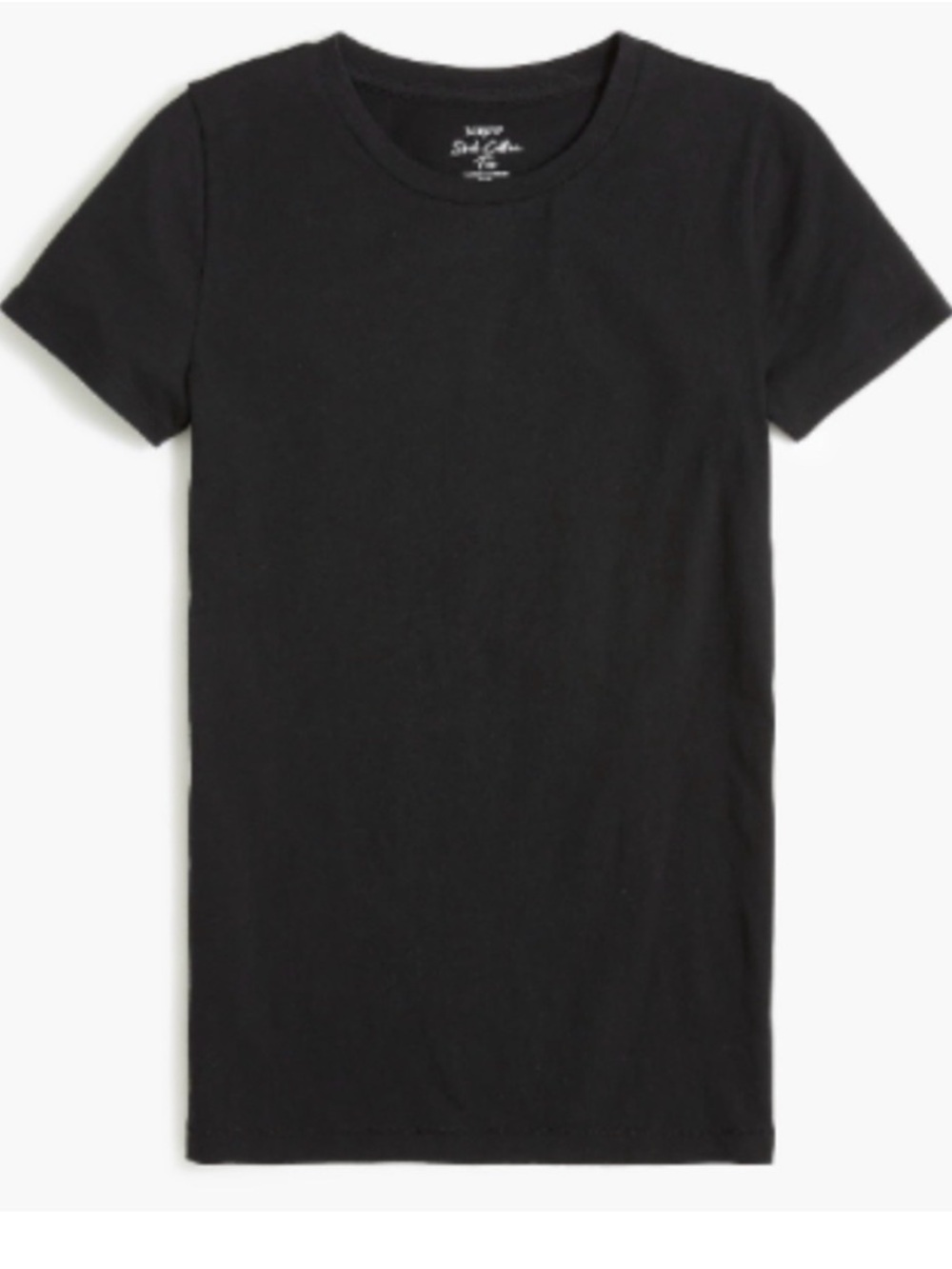J Crew Factory Black Vintage Slub Cotton Crewneck Tee Shirt, size 2X NWT - Picture 8 of 8
